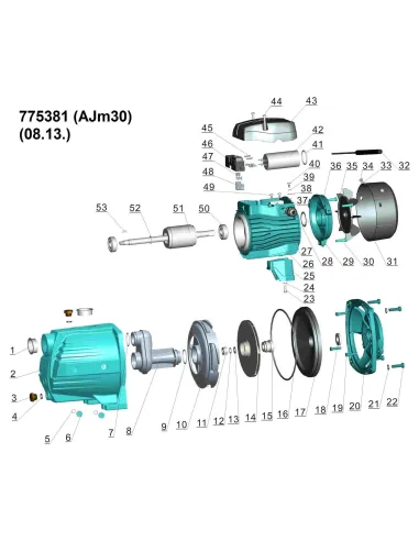 Поверхневий насос відцентровий Leo 775381 AJm30, 0.3кВт, самовсмоктувальний - 3
