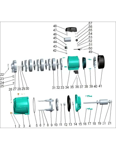 Поверхностный насос центробежный Leo 775431 3ACm45 многоступенчатый - 3