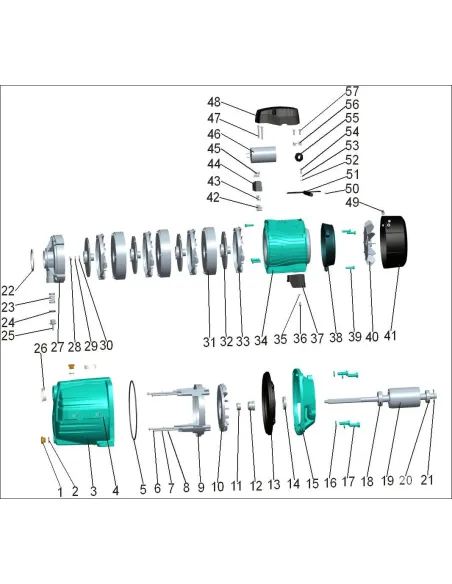 Поверхностный насос центробежный Leo 775431 3ACm45 многоступенчатый - 3