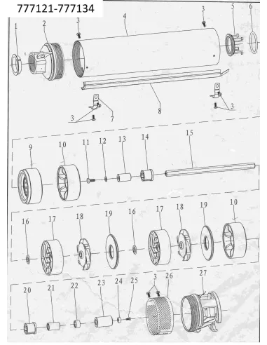 Свердловинний відцентровий насос Dongyin 777122 4SDm2/11 0.55кВт - 3