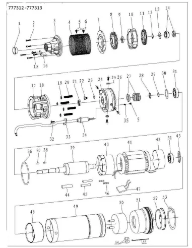 Свердловинний вихровий насос Dongyin 777312 4SKm150 1.1кВт - 5