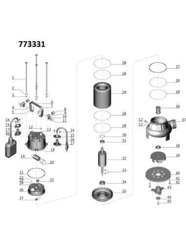 Фекальный насос Aquatica 773331 V1100DF 1.1кВт, с режущим механизмом - 3