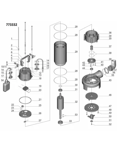 Фекальний насос Aquatica 773332 V1300DF 1.3кВт, з різальним механізмом - 3