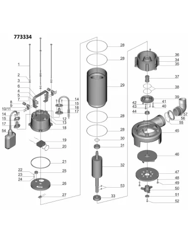Фекальный насос Aquatica 773334 V1800DF 1.8кВт, с режущим механизмом - 3