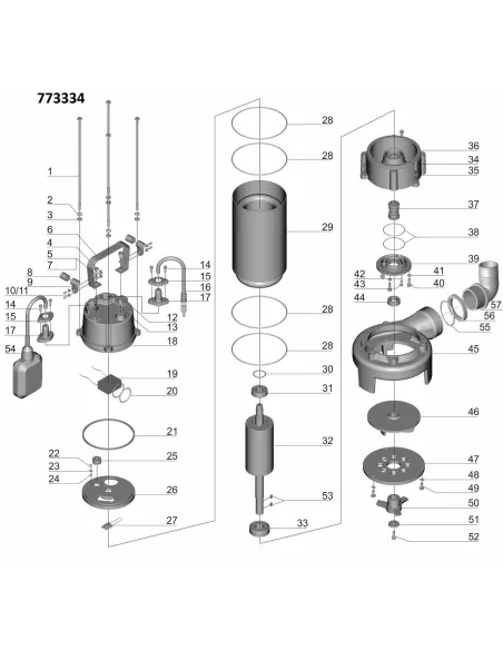 Фекальный насос Aquatica 773334 V1800DF 1.8кВт, с режущим механизмом - 3