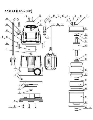 Дренажний насос Leo 773141 LKS-256P, 0.25 кВт - 3