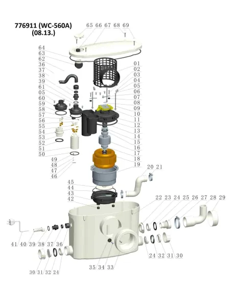 Канализационная установка Leo 776911 WC-560A 0.37 кВт - 3