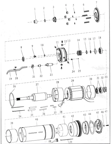 Скважинный насос Dongyin 777126 4SDm2/28, 1.5 кВт - 4