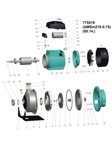 Поверхностный насос центробежный Leo 775519, 0.75 кВт - 2