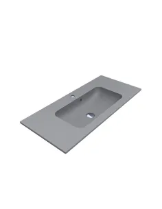 Умивальник для ванної Miraggio Della 1000 Mirastone Gray, 450х1000х131 мм - 1
