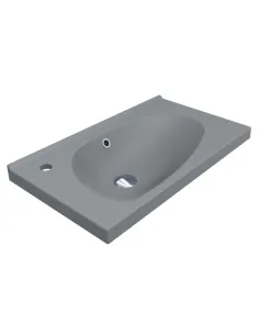 Умивальник для ванної Miraggio Titania Mirastone Gray, 396х695х132 мм - 1