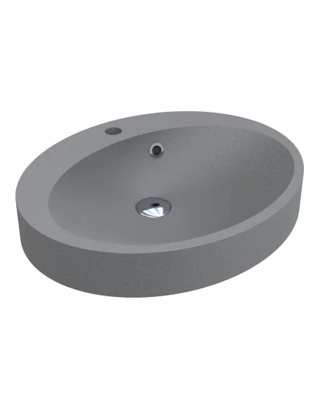 Умивальник для ванної Miraggio Devon Mirastone Gray, 449х550х137 мм - 1