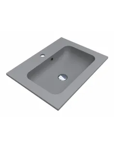 Умивальник для ванної Miraggio Della 600 Mirastone Gray, 451х601х134 мм - 1