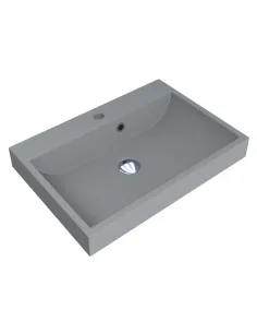 Умывальник для ванной Miraggio Varna 600 Mirastone Gray, 418х597х126 мм - 1