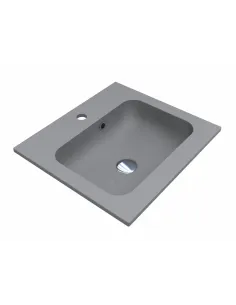 Умивальник для ванної Miraggio Della 500 Mirastone Gray, 451х501х134 мм - 1