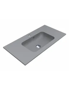Умивальник для ванної Miraggio Della 900 Mirastone Gray, 451х901х134 мм - 1