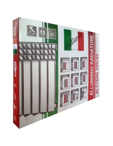 Секция алюминиевого радиатора Gallardo Alstand 500/80 мм (186 Вт) - 4