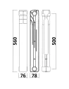Секция биметаллического радиатора Gallardo Bistand 500/80 мм (158 Вт) - 8