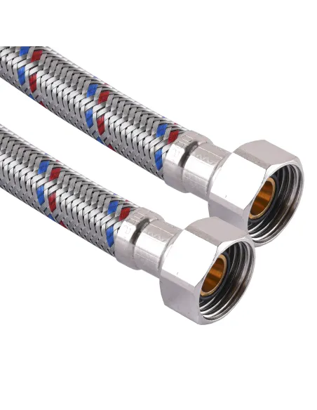 Шланг водяний Solomon HS30 1/2х1/2 ст 1,2 м, нержавіюча сталь - 1