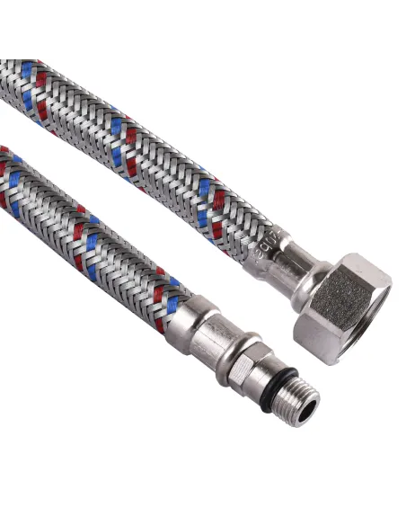 Шланг для душа из нержавеющей стали Solomon HY6201 В М10 х 1/2 короткий штуцер, 0.5 метра - 1