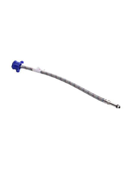 Шланг для змішувачів Solomon HY6201 A М10х1/2 довгий штуцер, 0,8 м, нержавіюча сталь - 2