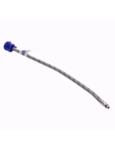 Шланг для змішувачів Solomon HY6201 В М10х1/2 короткий штуцер, 0,6 м, нержавіюча сталь - 2