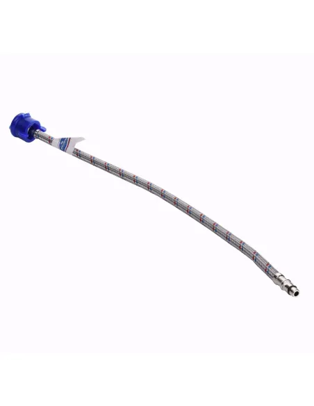 Шланг для змішувачів Solomon HY6201 В М10х1/2 короткий штуцер, 0,8 м, нержавіюча сталь - 2 Шланг для змішувачів Solomon HY6201 В М10х1/2 короткий штуцер, 0,8 м, нержавіюча сталь - 2