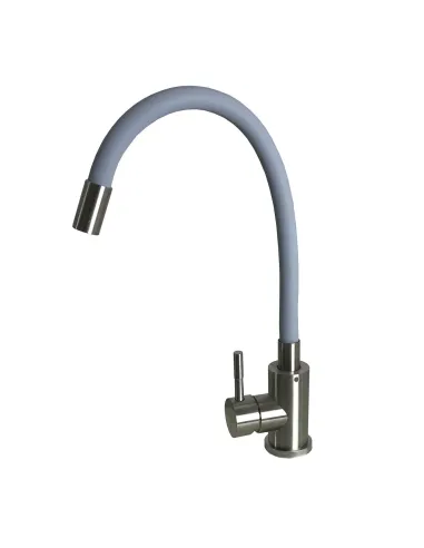 Змішувач для кухні MixMIRA MS1-203SG (сірий, гофровилив, бічний, гайка) - 4