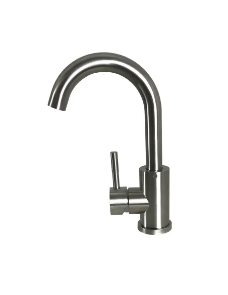 Змішувач для умивальника MixMIRA MSF-101S (боковий, нержавіюча сталь, гайка) - 1