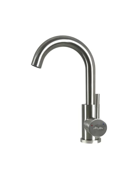 Змішувач для умивальника MixMIRA MSF-101S (боковий, нержавіюча сталь, гайка) - 3