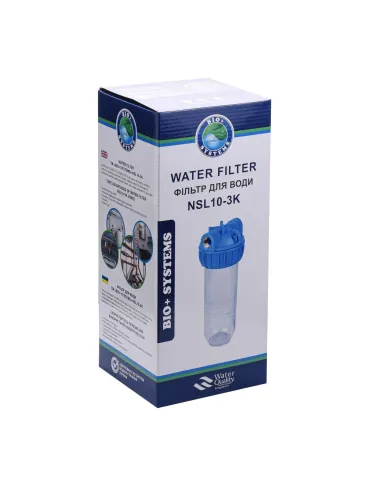 Фильтр-колба для очистки воды Bio+ systems NSL10-3K 1/2 дюйма, 3-х компонентная, без картриджа - 3