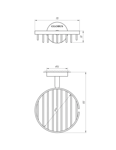 Мыльница из нержавеющей стали Globus Lux SS 8424 - 2