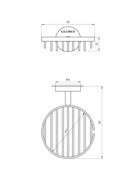 Мыльница из нержавеющей стали Globus Lux SS 8424 - 2