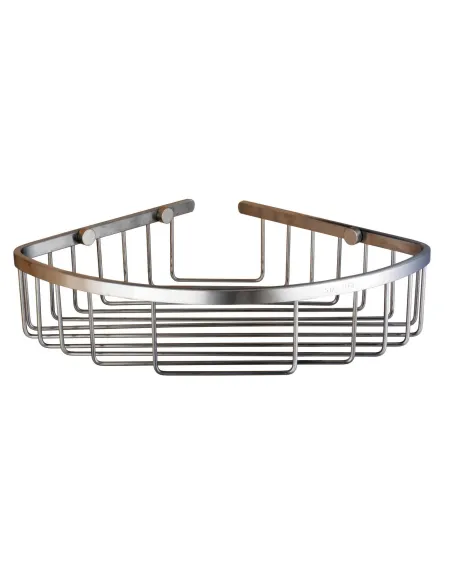 Полиця для ванної Globus Lux SS8499 (одинарна, кутова, нержавіюча сталь SUS304, 20х20х7 см) - 1