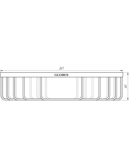 Полиця для ванної Globus Lux SS8499 (одинарна, кутова, нержавіюча сталь SUS304, 20х20х7 см) - 2