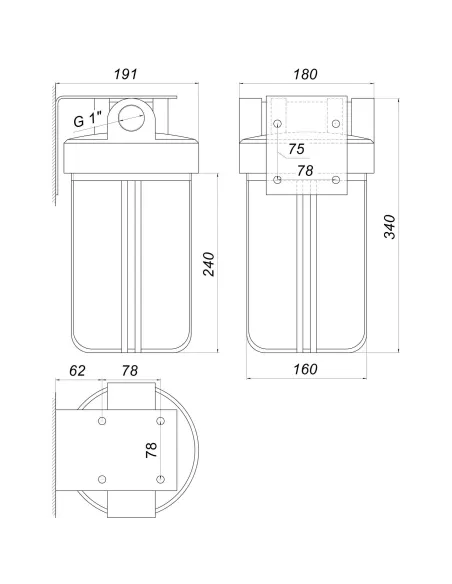 Фільтр-колба Bіо+ systems SL10TS-BB Big Blue 10 1дюйм, прозора - 5