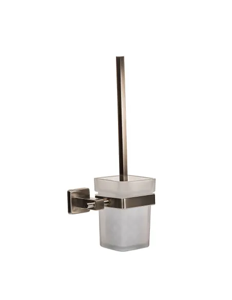 Йоржик для унітазу Globus Lux SQ9429A (настінний, без кришки, матове скло, нержавіюча сталь-SUS304) - 1