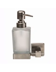 Дозатор жидкого мыла из нержавеющей стали Globus Lux SQ 9433 матовое стекло - 1