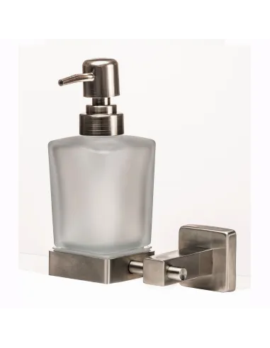 Дозатор рідкого мила Globus Lux SQ9433 (матове скло, нержавіюча сталь-SUS304) - 2