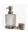 Дозатор жидкого мыла из нержавеющей стали Globus Lux SQ 9433 матовое стекло - 2