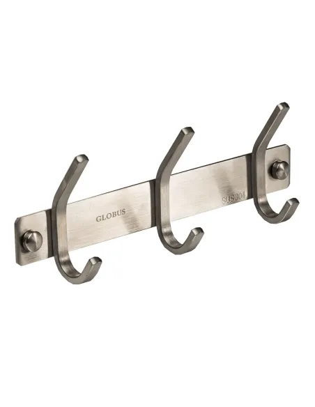 Планка с крючками Globus Lux SQ9435-3 (3х2, нержавіюча сталь-SUS304) - 1