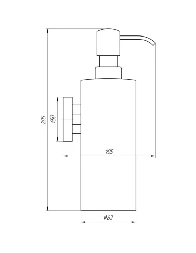 Дозатор рідкого мила Globus Lux SS8432 (нержавіюча сталь-SUS304) - 3