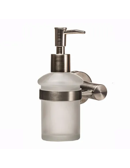 Дозатор жидкого мыла из нержавеющей стали Globus Lux SS 8433 матовое стекло - 1