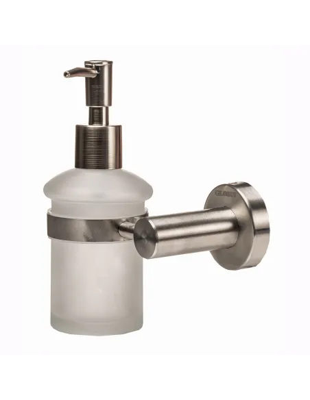 Дозатор жидкого мыла из нержавеющей стали Globus Lux SS 8433 матовое стекло - 2