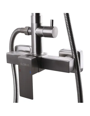 Душевая система из нержавеющей стали Globus Lux Sicilia SBQ-SH-105 с душевым набором - 3