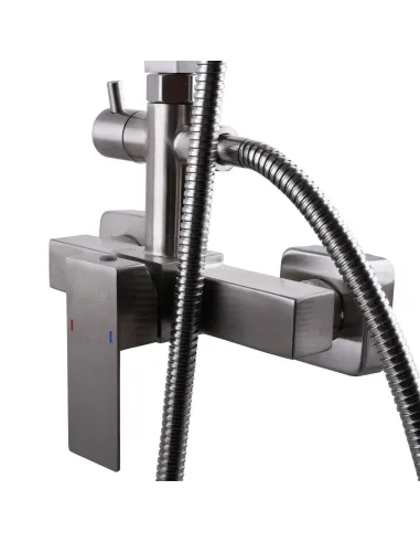 Душевая система из нержавеющей стали Globus Lux Sicilia SBQ-SH-125 с душевым набором - 4