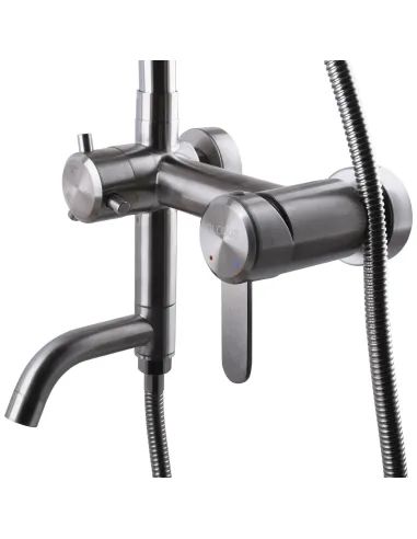 Душевая система из нержавеющей стали Globus Lux Wien SBT2-SH-02 с душевым набором - 2