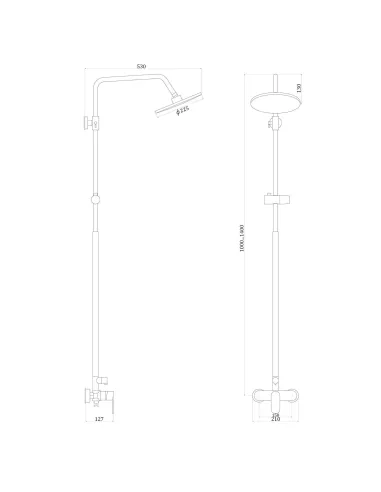 Душевая система Globus Lux Ontario GLO-0005 с душевым набором - 5