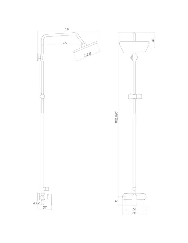 Душевая система Globus Lux Niagara GLN-0005 с душевым набором - 5