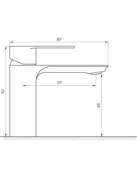 Змішувач для умивальника Globus Lux GLN-0101 Niagara (гайка) - 6